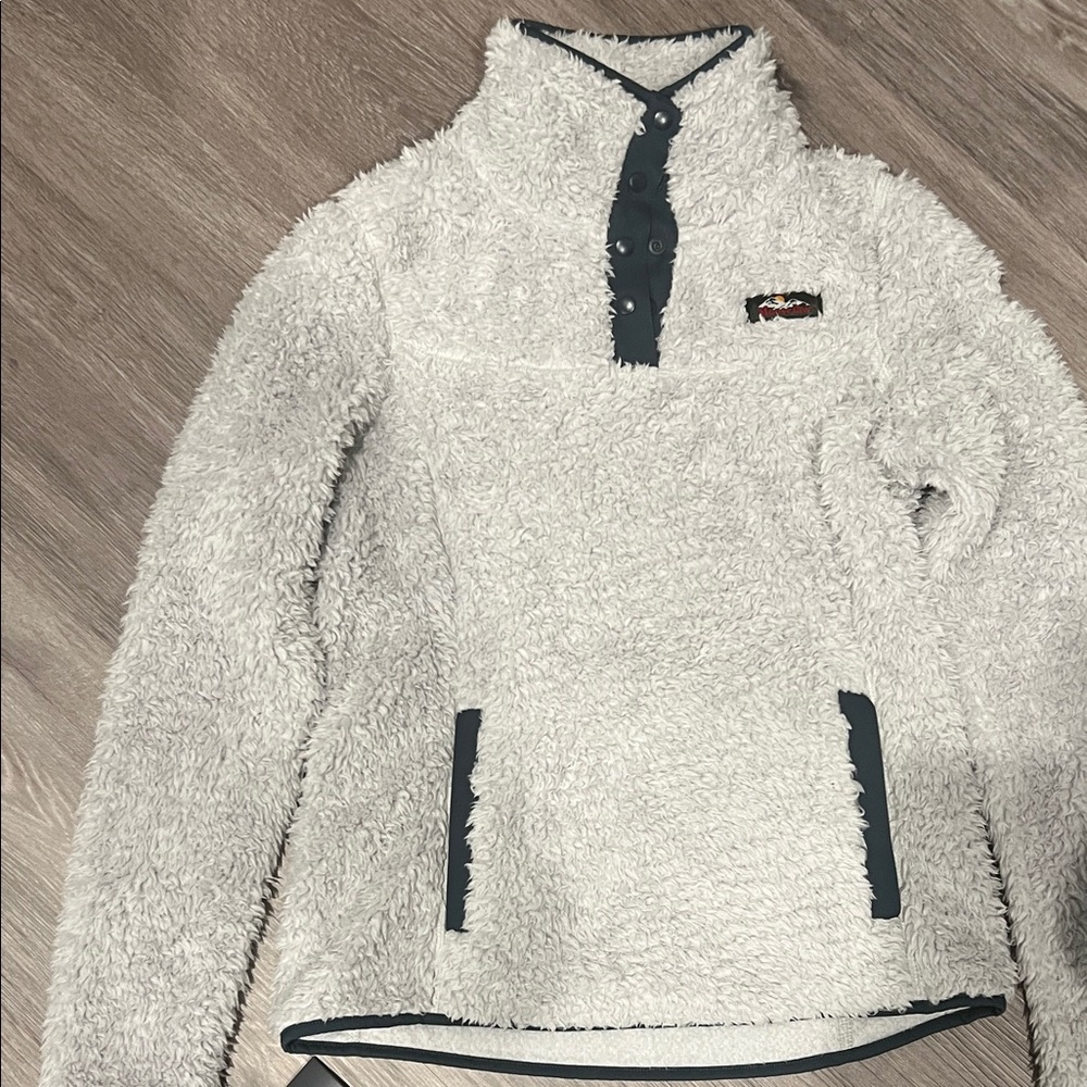 Gray Pullover with Bluish Gray Accents